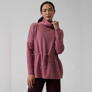 Athleta Pink Turtleneck Sweatshirt